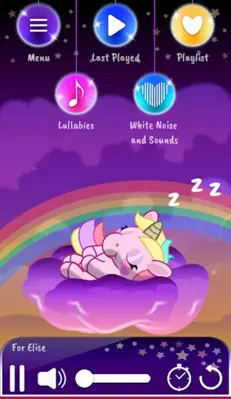 Unicorn Lullabies, White Noise android App screenshot 6